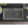 Mexen Slido Granitspüle 1-beckig 900 x 500 mm, grau, schwarzer Siphon - 6528901005-71-B