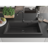 Mexen Slido νεροχύτης γρανίτης 1-θαλάμος 900 x 500 mm, μαύρος με στίγματα, μαύρο