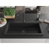 Mexen Slido graniidist ühekambriline valamu 900 x 500 mm, must, must sifoon - 6528901005-77-B