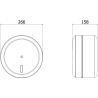 Mexen Spira-R toiletpapierhouder voor centrale dosering, inox - 70K500-01
