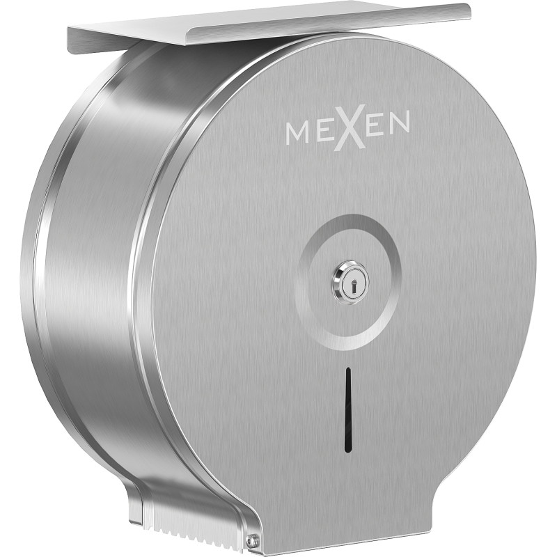 Mexen Spira-U+ dispensador de papel higiénico com prateleira para telemóvel, inox - 70K541-01