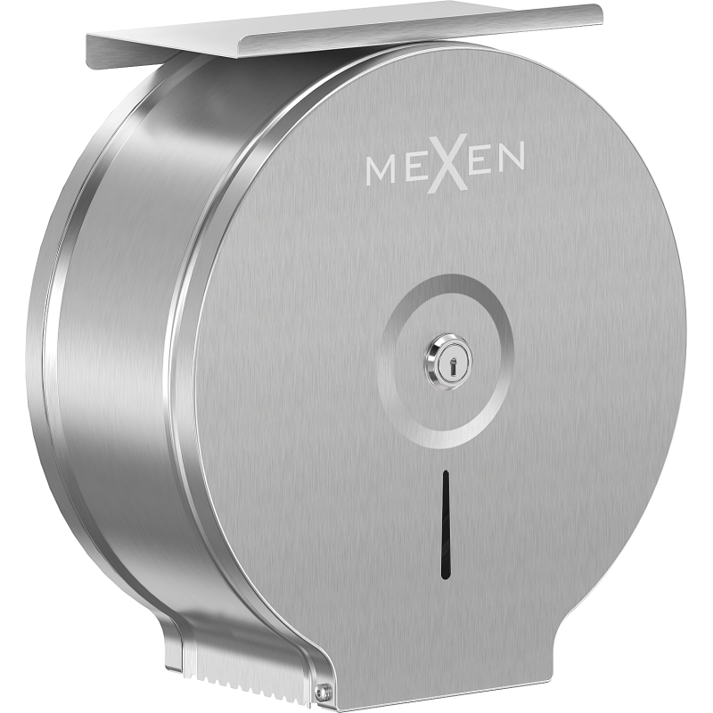 Mexen Spira-U+ pojemnik na papier toaletowy z półką na telefon, inox - 70K541-01