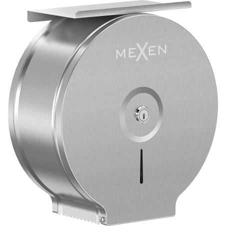 Mexen Spira-U+ pojemnik na papier toaletowy z półką na telefon, inox - 70K541-01