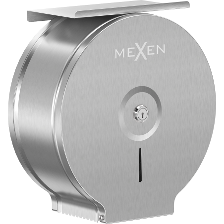Mexen Spira-U+ soporte de papel higiénico con estante para teléfono, inox - 70K541-01