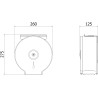 Mexen Spira-U+ toiletpapierhouder met telefoonplank, inox - 70K541-01