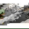 Mexen Enzo 1-kamer granieten spoelbak met afdruiprek en Telma keukenkraan, zwart/zilver - 6506-73-670200-70-B