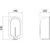 Mexen Purio-Max bezdotykowy automatyczny dozownik do mydła w płynie 1200 ml, inox - 70K610-01