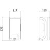 Mexen Purio-H distributeur de savon liquide 1000 ml, blanc - 70K660-20