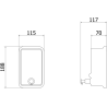 Mexen Purio-U dozownik do mydła w płynie 800 ml, czarny mat - 70K631-70
