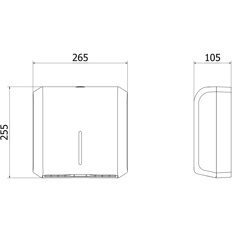 Mexen Verno-E podajnik ręczników papierowych, inox - 70K430-01