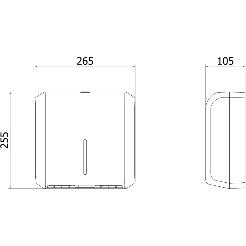 Mexen Verno-E handdoekdispenser, zwart mat - 70K430-70