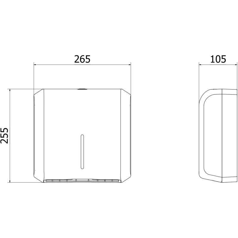 Mexen Verno-E podajnik ręczników papierowych, czarny mat - 70K430-70