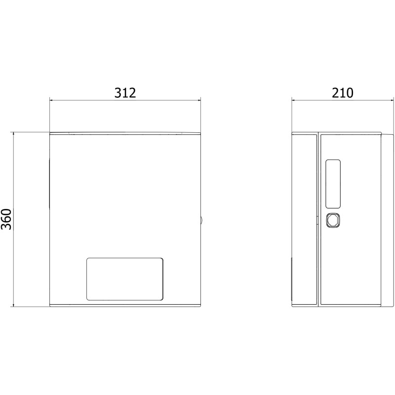 Mexen Verno-Pro distribuidor automático de toallas de papel, negro mate - 70K300-70