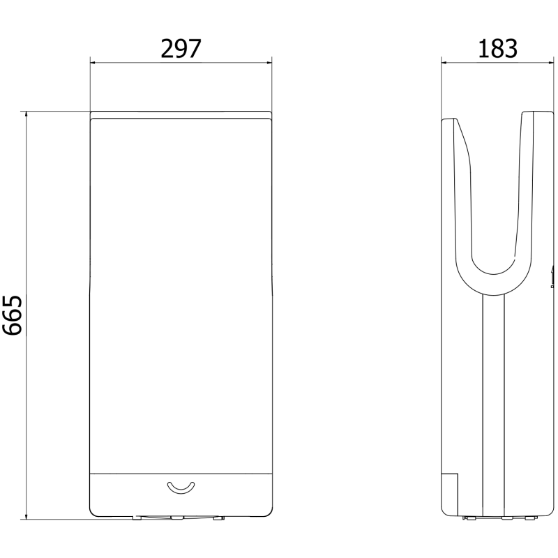 Mexen Ventaro-Max suszarka kieszeniowa do rąk, 1650 W, biała/czarna  - 70K022-27