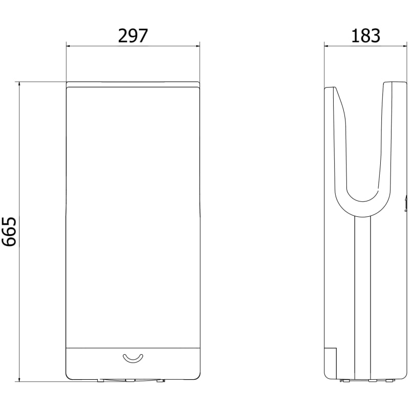 Mexen Ventaro-Max στεγνωτήρας χεριών τσέπης, 1650 W, ασημί - 70K022-01