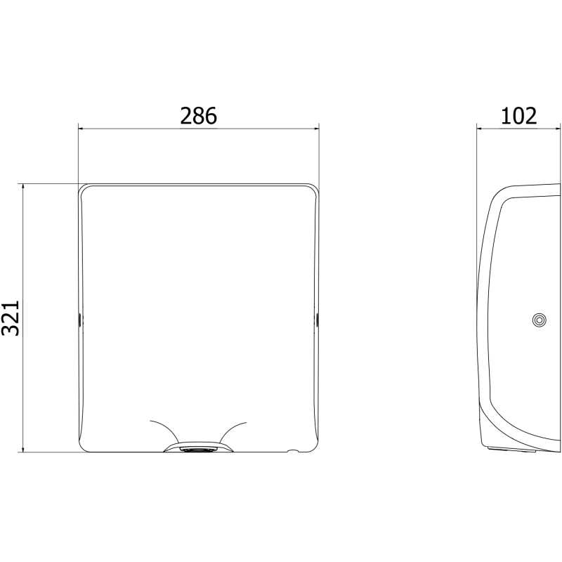 Mexen Ventaro-V Slim suszarka do rąk, 1000 W, inox - 70K041-01