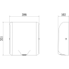 Mexen Ventaro-U Slim sèche-mains, 1000 W, inox - 70K031-01