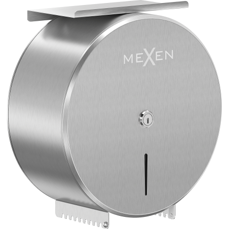 Mexen Spira-H+ pojemnik na papier toaletowy z półką na telefon, inox - 70K561-01