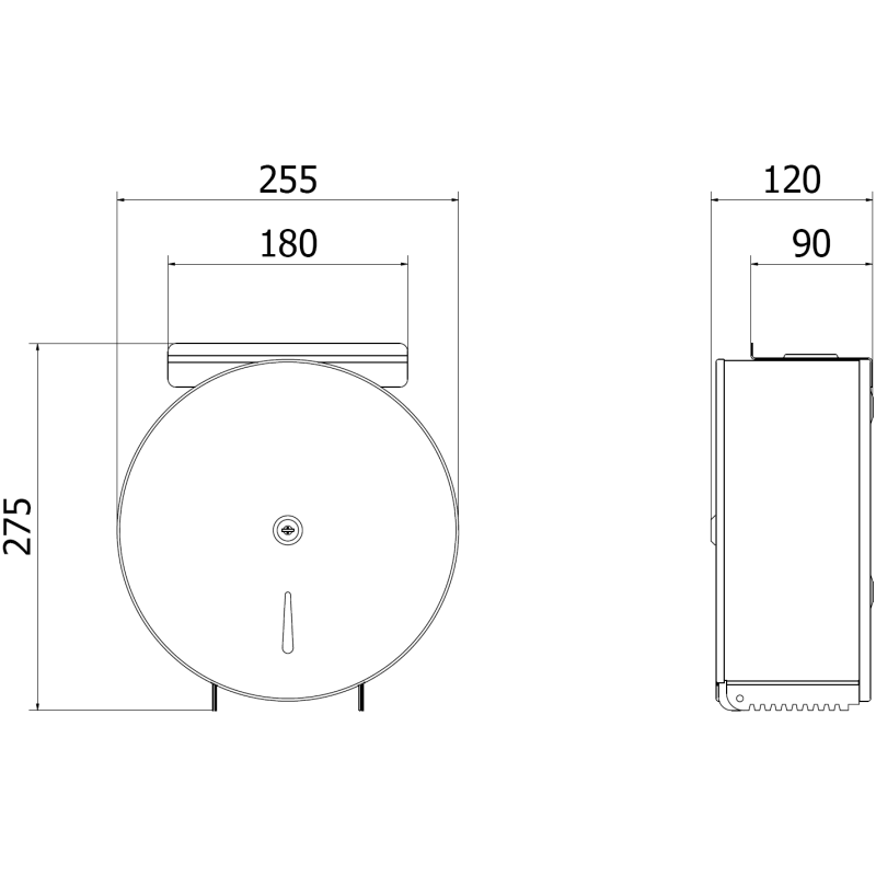 Mexen Spira-H+ pojemnik na papier toaletowy z półką na telefon, inox - 70K561-01