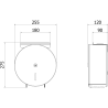 Mexen Spira-H+ distributeur de papier toilette avec étagère pour téléphone, inox - 70K561-01