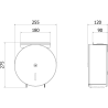 Mexen Spira-H+ toiletpapierhouder met telefoonscherm, matzwart - 70K561-70