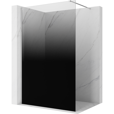 Mexen Kioto ścianka prysznicowa Walk-in 120 x 200 cm, ombre czarna 8 mm, chrom - 800-120-101-01-76