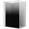 Mexen Kioto ścianka prysznicowa Walk-in 120 x 200 cm, ombre czarna 8 mm, chrom - 800-120-101-01-76