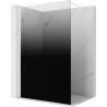 Mexen Kioto ścianka prysznicowa Walk-in 120 x 200 cm, ombre czarna 8 mm, biała - 800-120-101-20-76