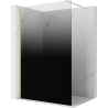 Mexen Kioto ścianka prysznicowa Walk-in 120 x 200 cm, ombre czarna 8 mm, złota - 800-120-101-50-76
