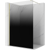 Mexen Kioto ścianka prysznicowa Walk-in 130 x 200 cm, ombre czarna 8 mm, złota - 800-130-101-50-76