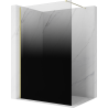 Mexen Kioto Walk-in Shower Wall 150 x 200 cm, Black Ombre 8 mm, Gold - 800-150-101-50-76
