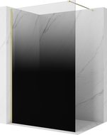 Mexen Kioto tuš zid Walk-in 150 x 200 cm, crna ombre 8 mm, zlatna - 800-150-101-50-76