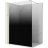 Mexen Kioto ścianka prysznicowa Walk-in 90 x 200 cm, ombre czarna 8 mm, złota szczotkowana - 800-090-101-55-76