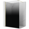 Mexen Kioto ścianka prysznicowa Walk-in 100 x 200 cm, ombre czarna 8 mm, złota szczotkowana - 800-100-101-55-76