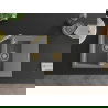 Mexen Gaspar fregadero de granito de 1,5 tazones con escurridor y grifo de cocina Telma, gris - 6507-71-670200-50