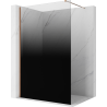 Mexen Kioto ścianka prysznicowa Walk-in 100 x 200 cm, ombre czarna 8 mm, różowe złoto - 800-100-101-60-76