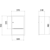 Mexen Linox conteneur de serviettes en papier encastré, noir mat - 70K003-70
