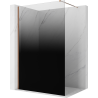 Mexen Kioto ścianka prysznicowa Walk-in 150 x 200 cm, ombre czarna 8 mm, różowe złoto - 800-150-101-60-76
