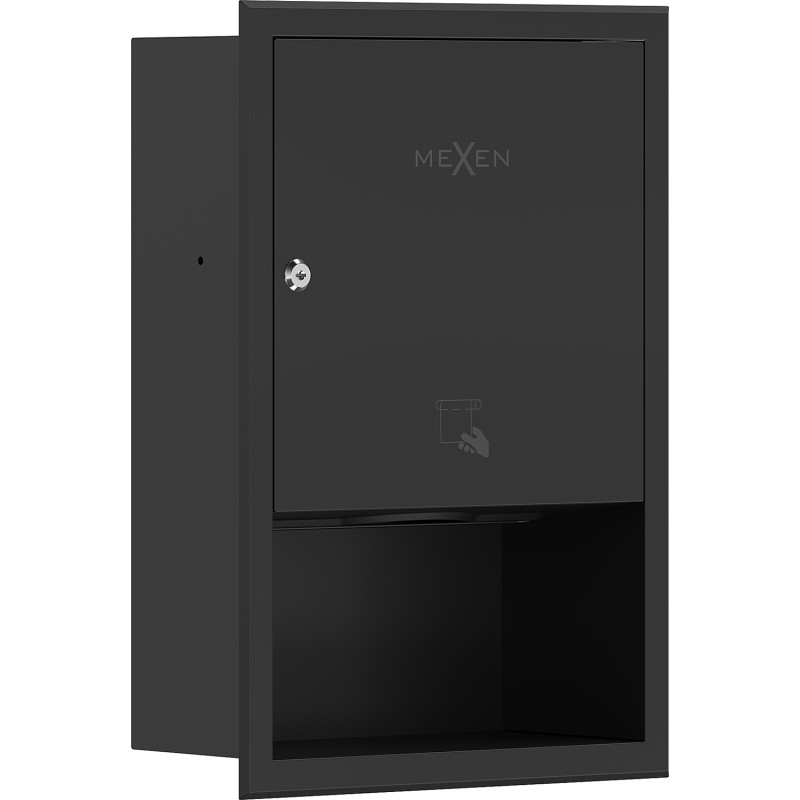 Mexen Linox Eingebauter Papierhandtuchspender, schwarzmatt - 70K003-70