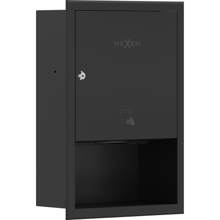 Mexen Linox conteneur de serviettes en papier encastré, noir mat - 70K003-70