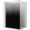 Mexen Kioto paravan za tuš Walk-in 90 x 200 cm, crni ombre 8 mm, brušeni bakar - 800-090-101-65-76