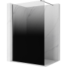 Mexen Kioto Walk-in Shower Wall 90 x 200 cm, Black Ombre 8 mm, Brushed Gun Gray - 800-090-101-66-76