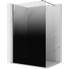 Mexen Kioto ścianka prysznicowa Walk-in 150 x 200 cm, ombre czarna 8 mm, gun gray szczotkowany - 800-150-101-66-76