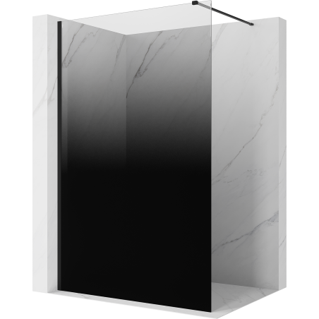 Mexen Kioto ścianka prysznicowa Walk-in 80 x 200 cm, ombre czarna 8 mm, czarna - 800-080-101-70-76