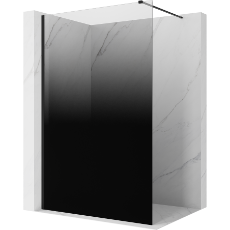 Mexen Kioto ścianka prysznicowa Walk-in 140 x 200 cm, ombre czarna 8 mm, czarna - 800-140-101-70-76