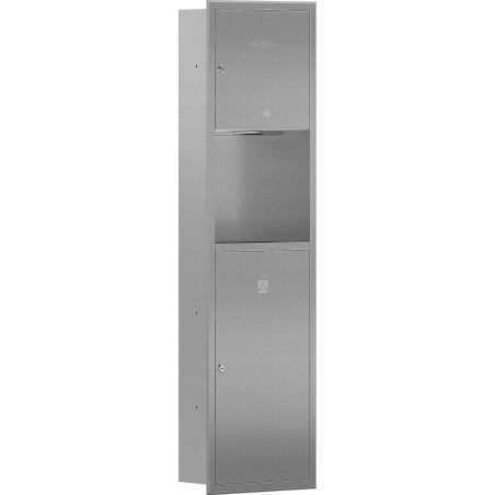 Mexen Linox wnękowy pojemnik na ręczniki papierowe z koszem, inox - 70K003-01