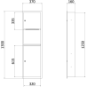 Mexen Linox inbouwbak voor papieren handdoeken met bak, inox - 70K003-01 - 70K002-01