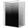 Mexen Kioto Walk-in Shower Wall 80 x 200 cm, Black Ombre 8 mm, Brushed Nickel - 800-080-101-97-76