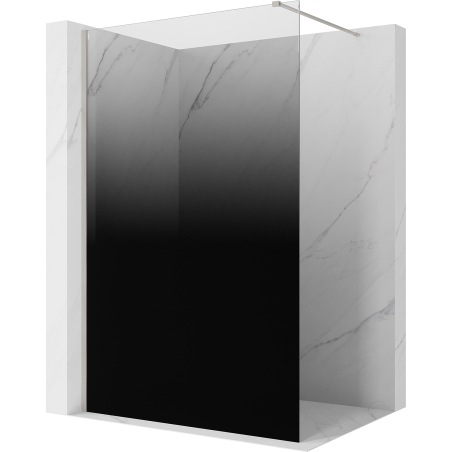 Mexen Kioto ścianka prysznicowa Walk-in 100 x 200 cm, ombre czarna 8 mm, nikiel szczotkowany - 800-100-101-97-76