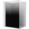 Mexen Kioto ścianka prysznicowa Walk-in 100 x 200 cm, ombre czarna 8 mm, nikiel szczotkowany - 800-100-101-97-76